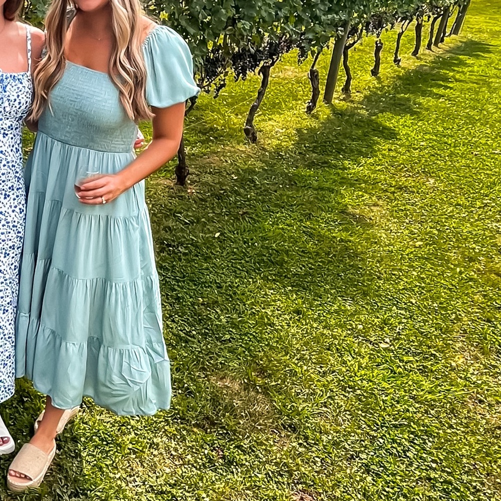 Blue midi dress